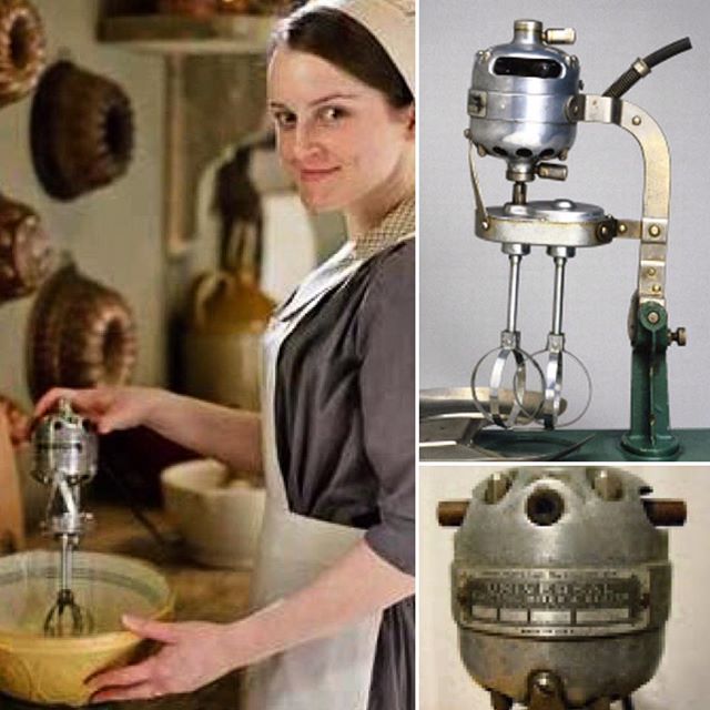 Daisy uses a Universal Electric Food Mixer on the set of Downton Abbey