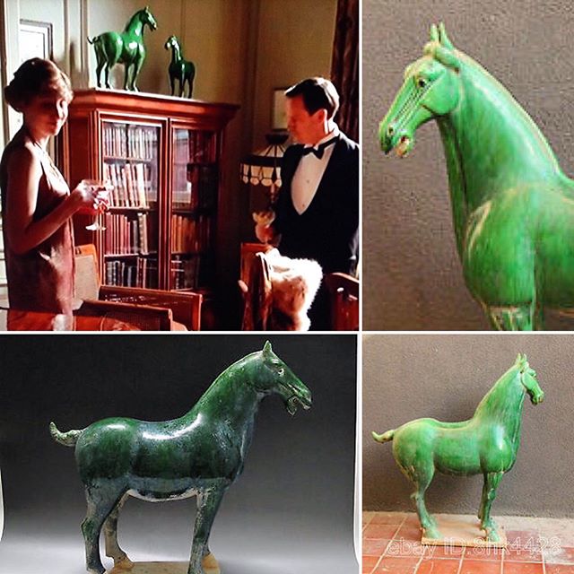Chinese Pottery Horses in Lady Edith's London apartment