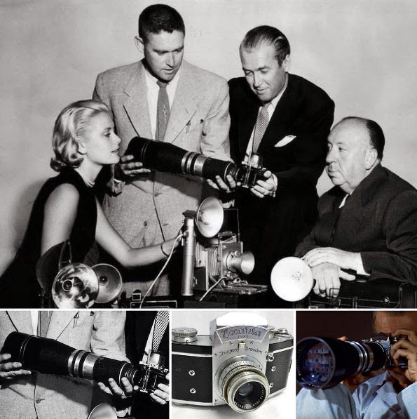Camera and Telephoto Lens used in Rear Window movie 1953